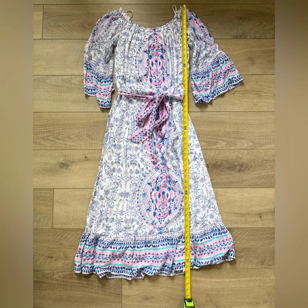 Lilly Pulitzer Abigail Off The Shoulder Midi Dress - Picture 2 of 10